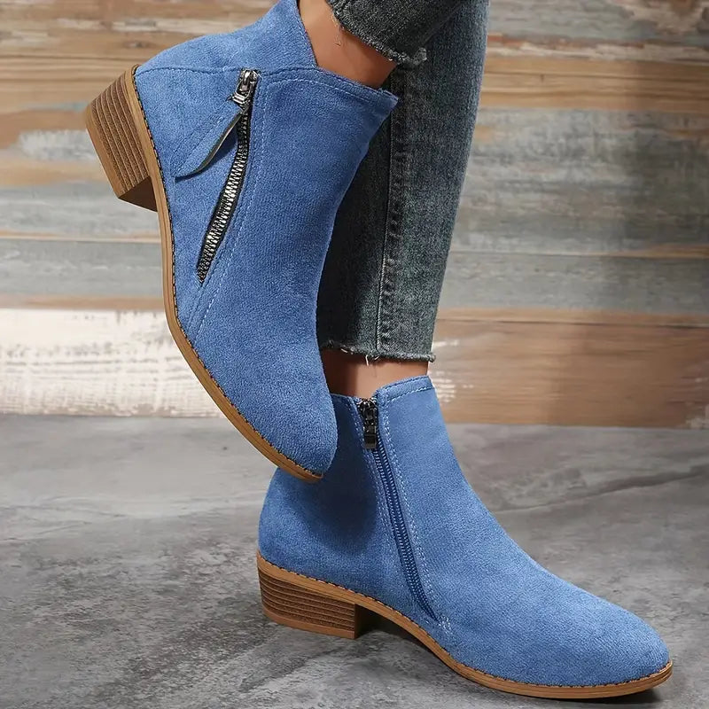 Women's Ankle Boots with Heel and Zipper | Ideal for Autumn/Winter