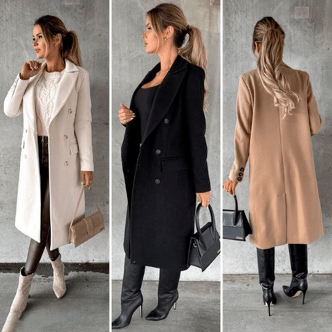 Lianne - Long Coat - Elegant - Seasonal Collection - Ideal for Autumn