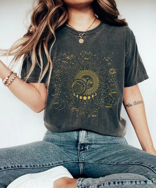 Women's Faded Round T-shirt with Graphics | Ideal for Spring/Summer