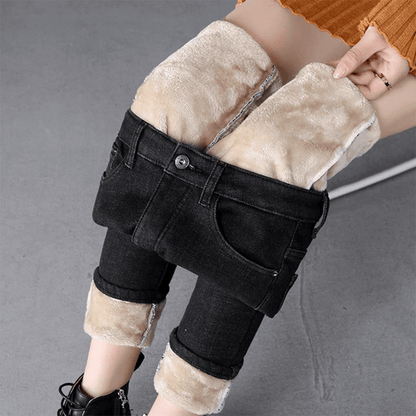 Julia - Warm Fleece Jeans - Casual - Made for Comfort - Ideal for Winter