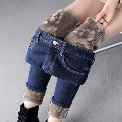 Julia - Warm Fleece Jeans - Casual - Made for Comfort - Ideal for Winter