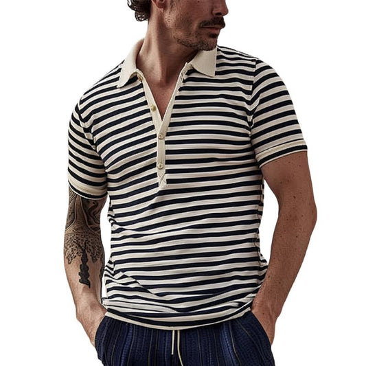 Ellis - Striped Polo Shirt - Casual - Trendy - For Everyday Wear