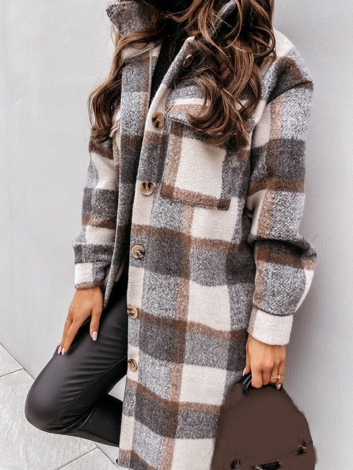 Kelsy - Flannel Jacket - Chic - Seasonal Collection - Ideal for Winter